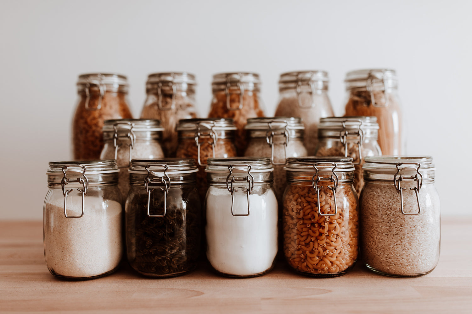 Storing a variety of grains