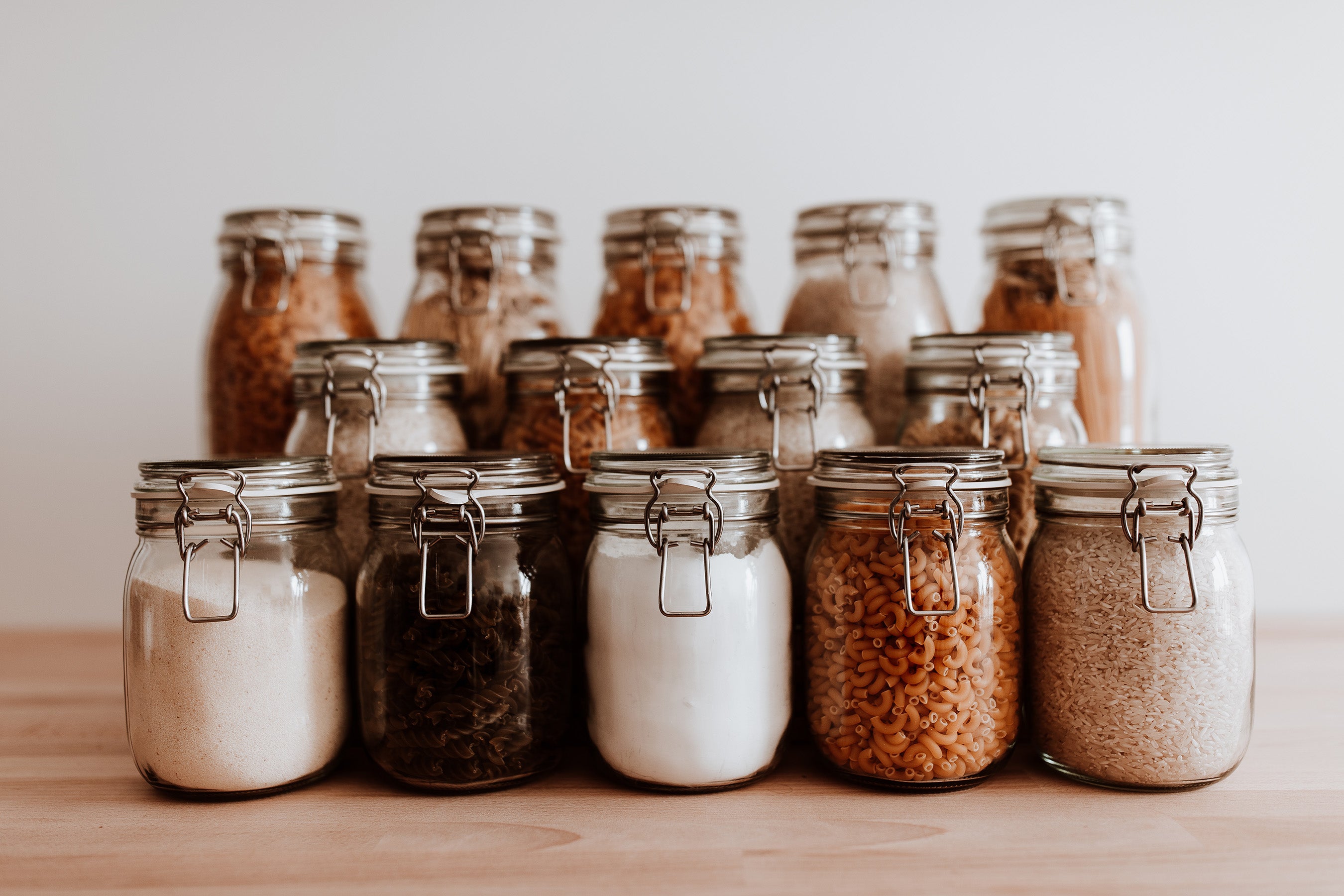 Storing a variety of grains