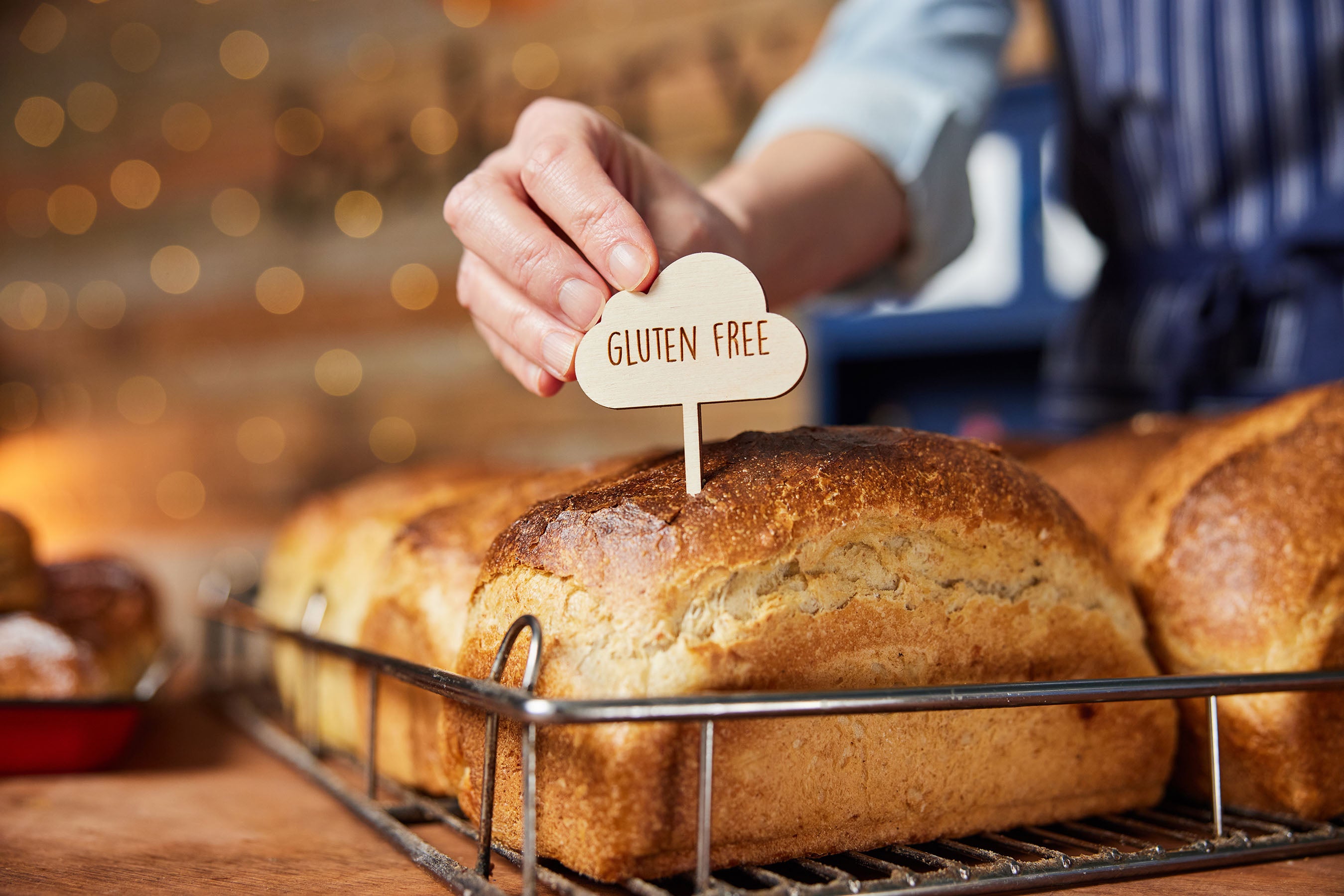 gluten free bread in a bakery