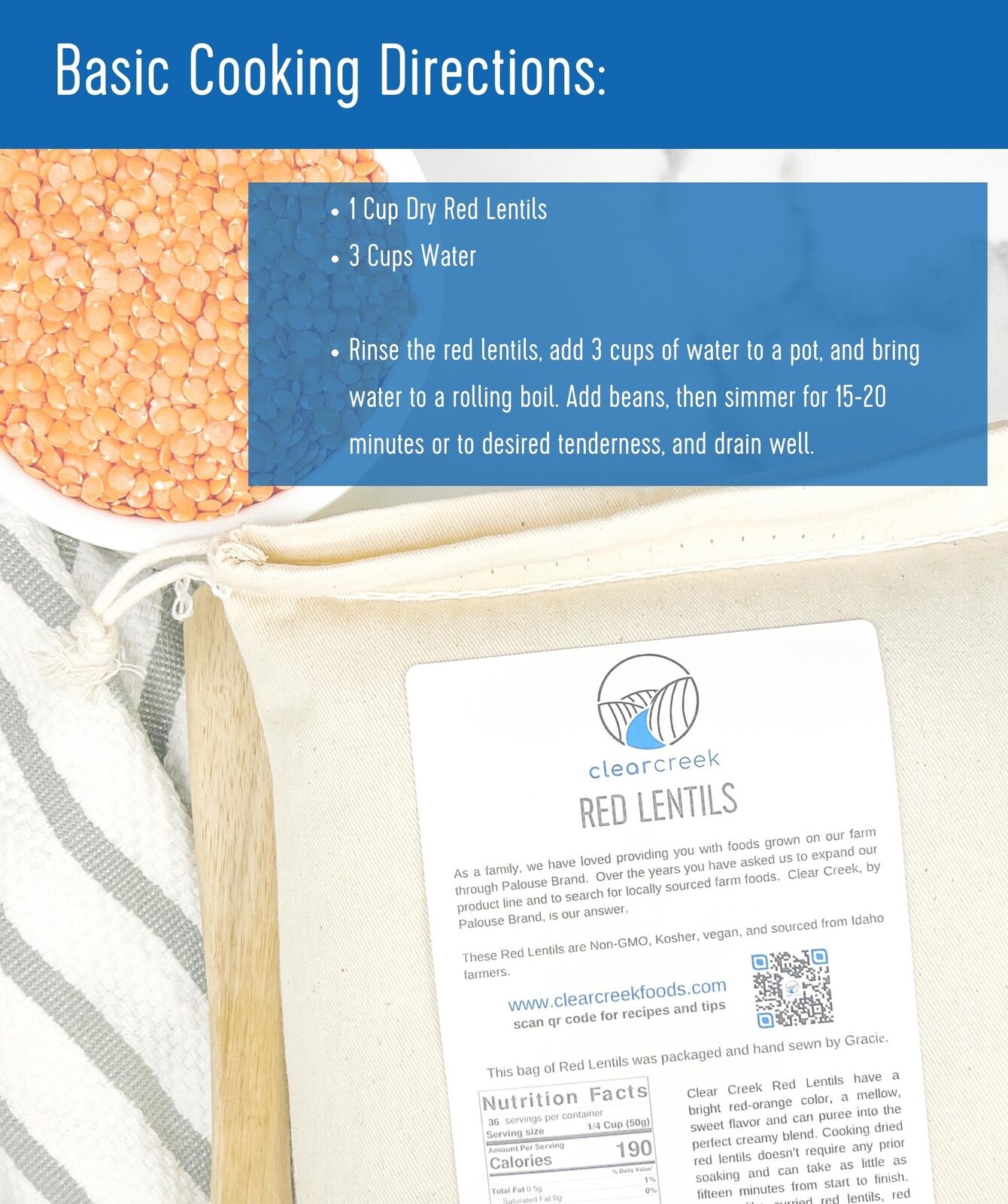 Red Lentils - 25 lb Bucket