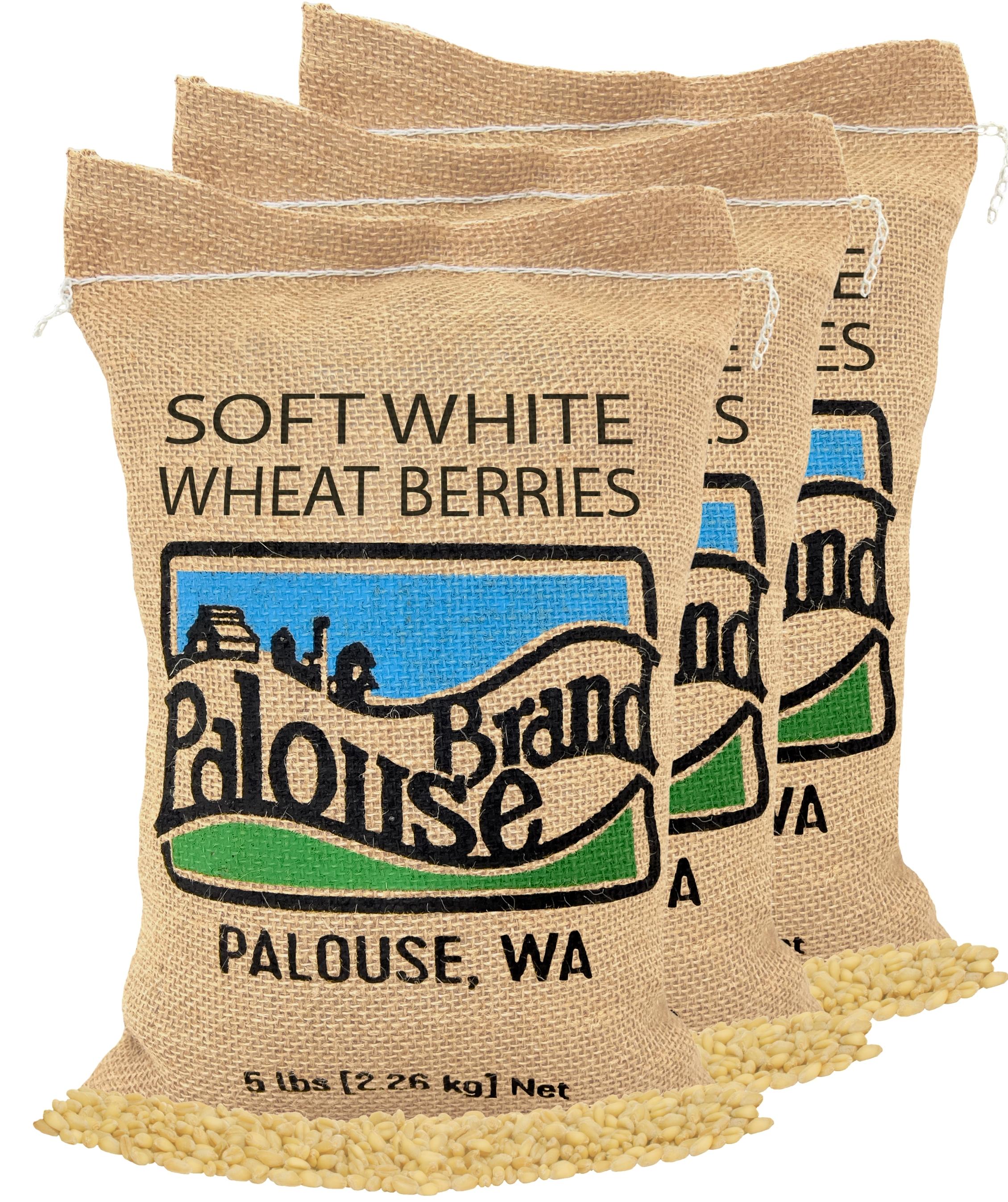 Soft White Wheat Berries Pack | 15 LBS | Certified Glyphosate Residue Free