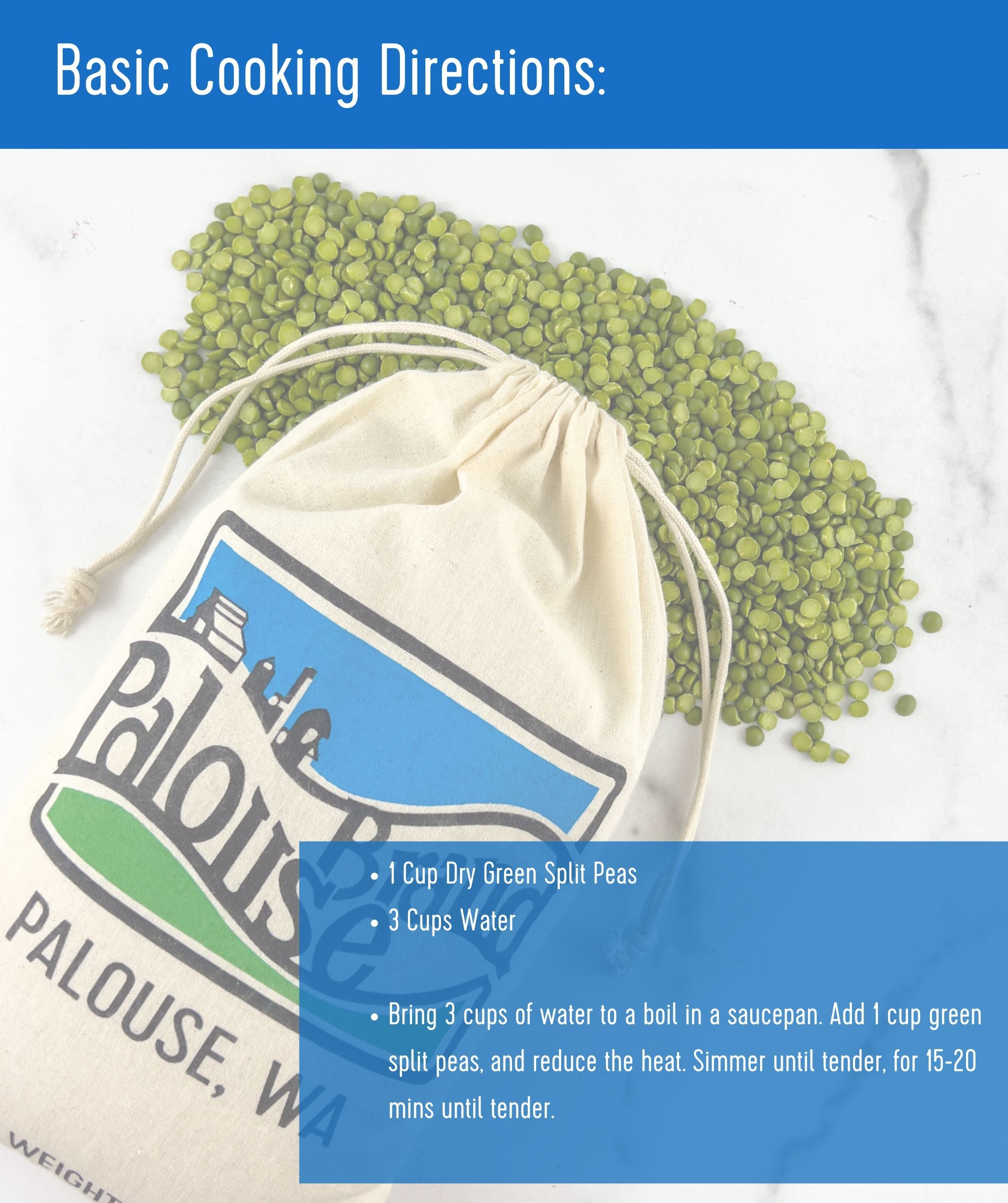 Green Split Peas | 25 LB Bucket | Certified Glyphosate Residue Free