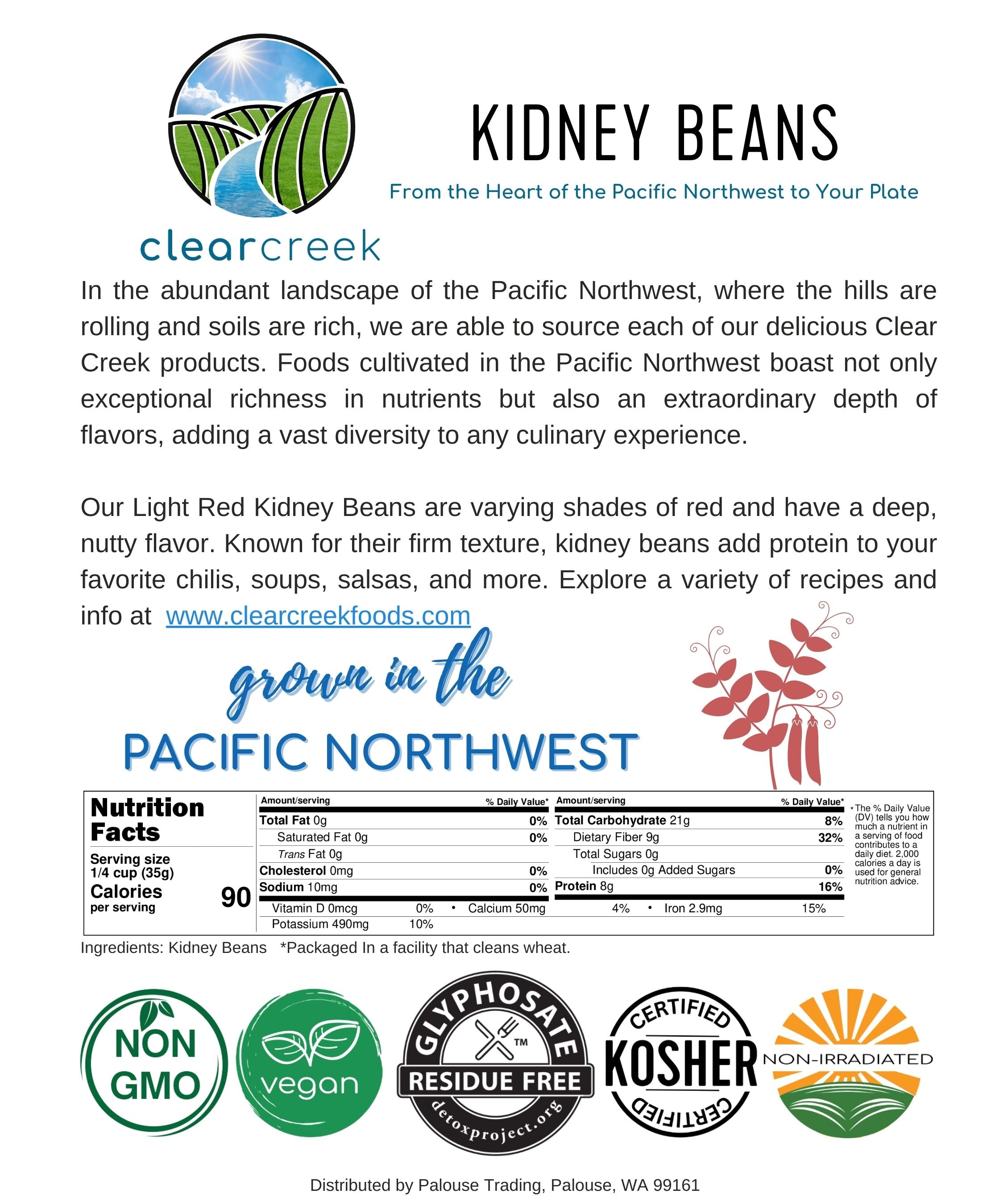 Kidney Beans | 25 LBS Bucket | Certified Glyphosate Residue Free