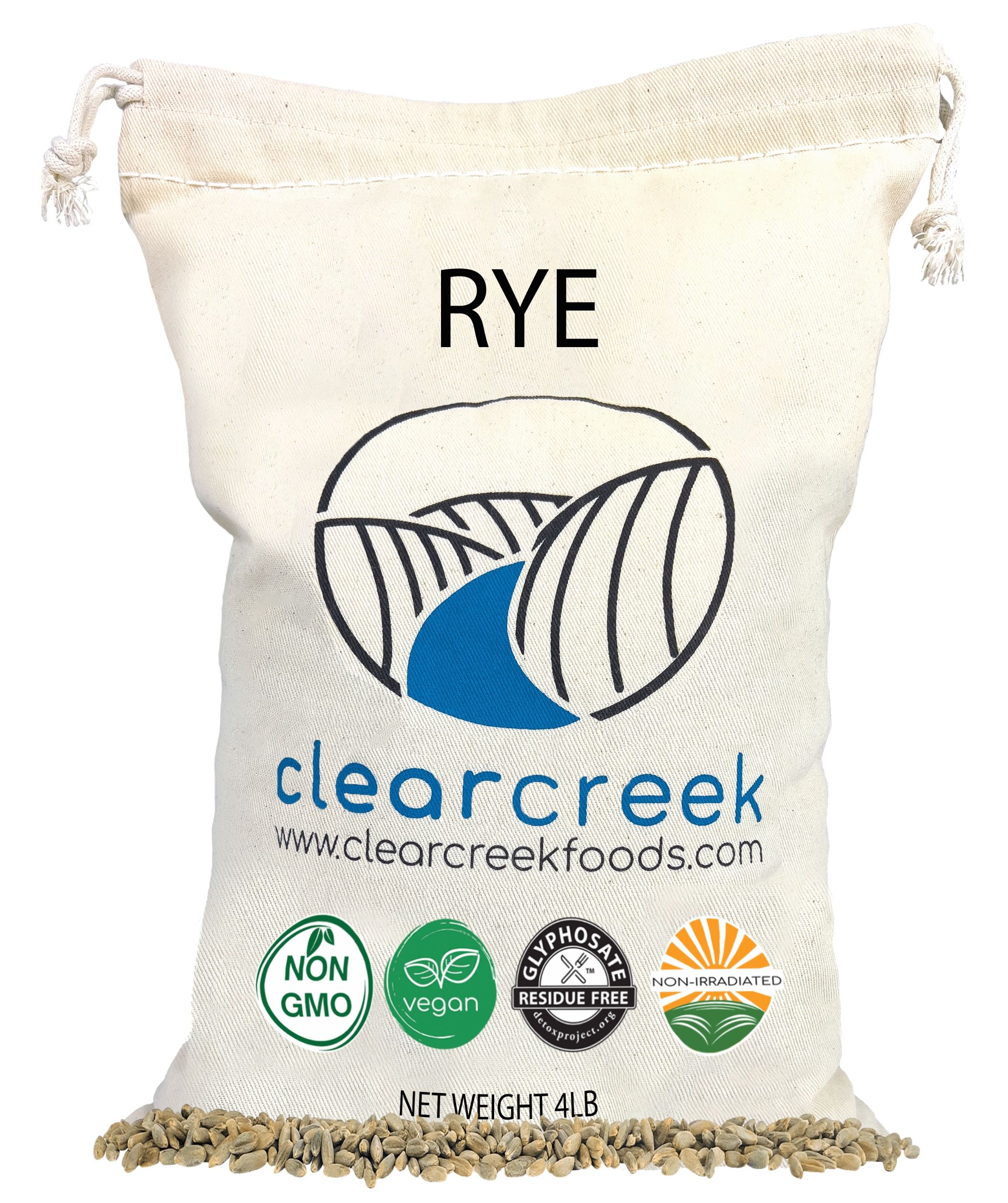 Rye Berries| Certified Glyphosate Residue Free | 4 LB