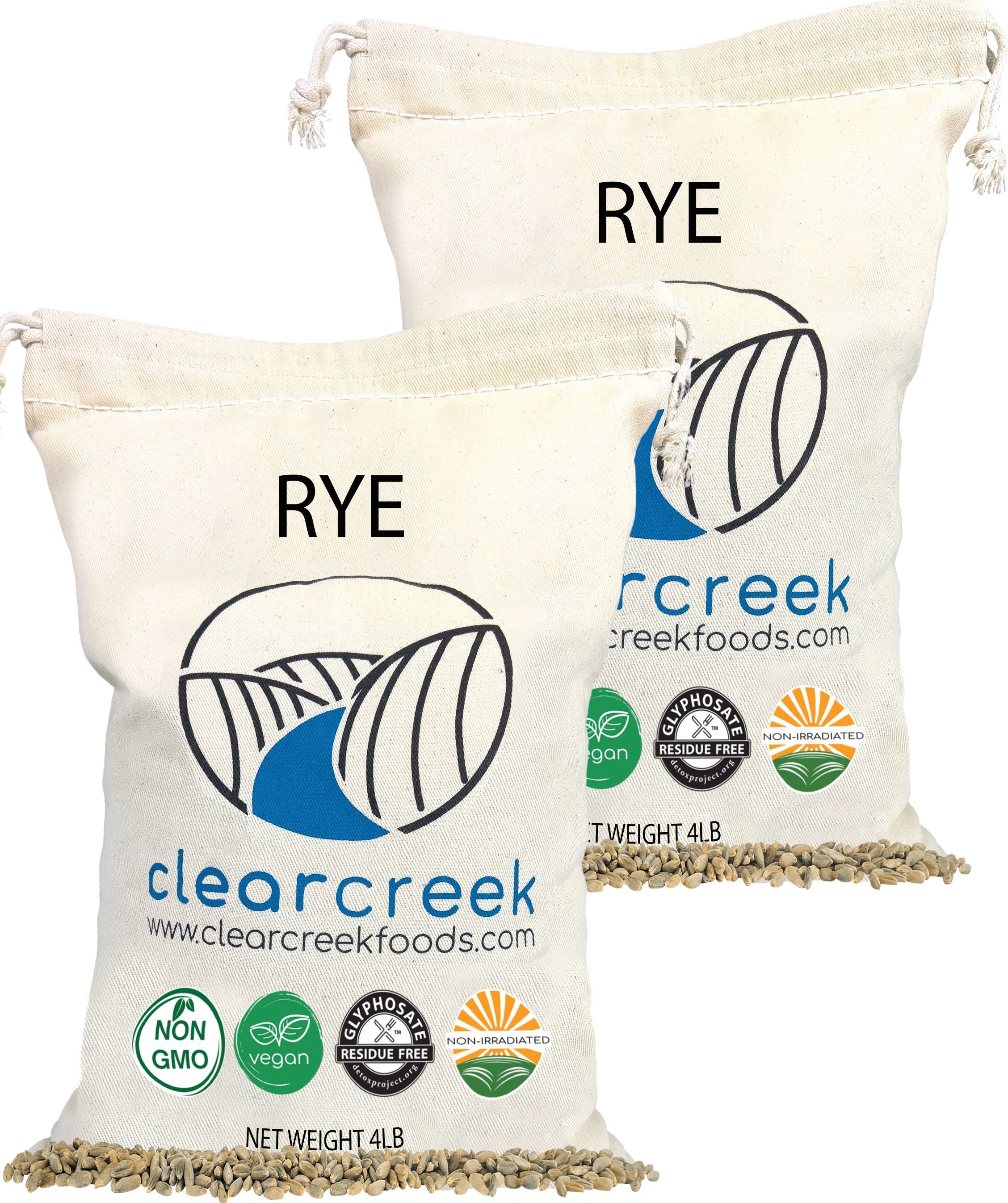 Rye Berries | 8 LB (2-4 lbs) | Value Pack | Certified Glyphosate Residue Free