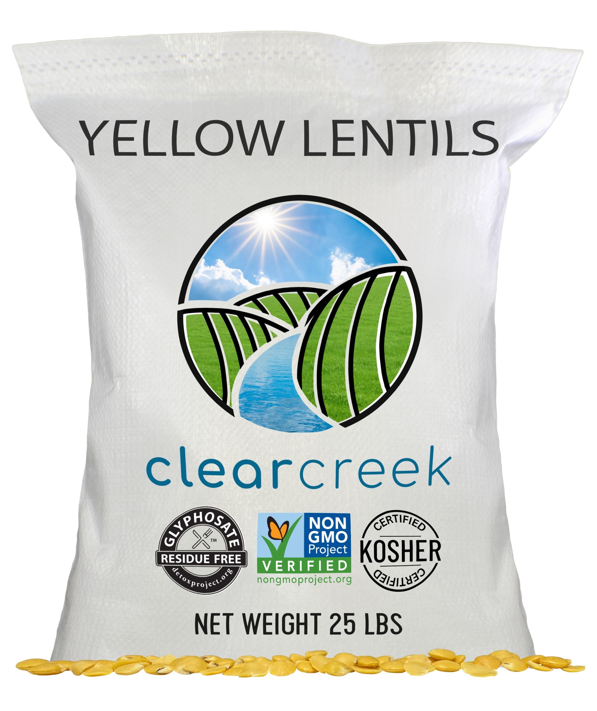 Golden Lentils | 25 LB | Certified Glyphosate Residue Free
