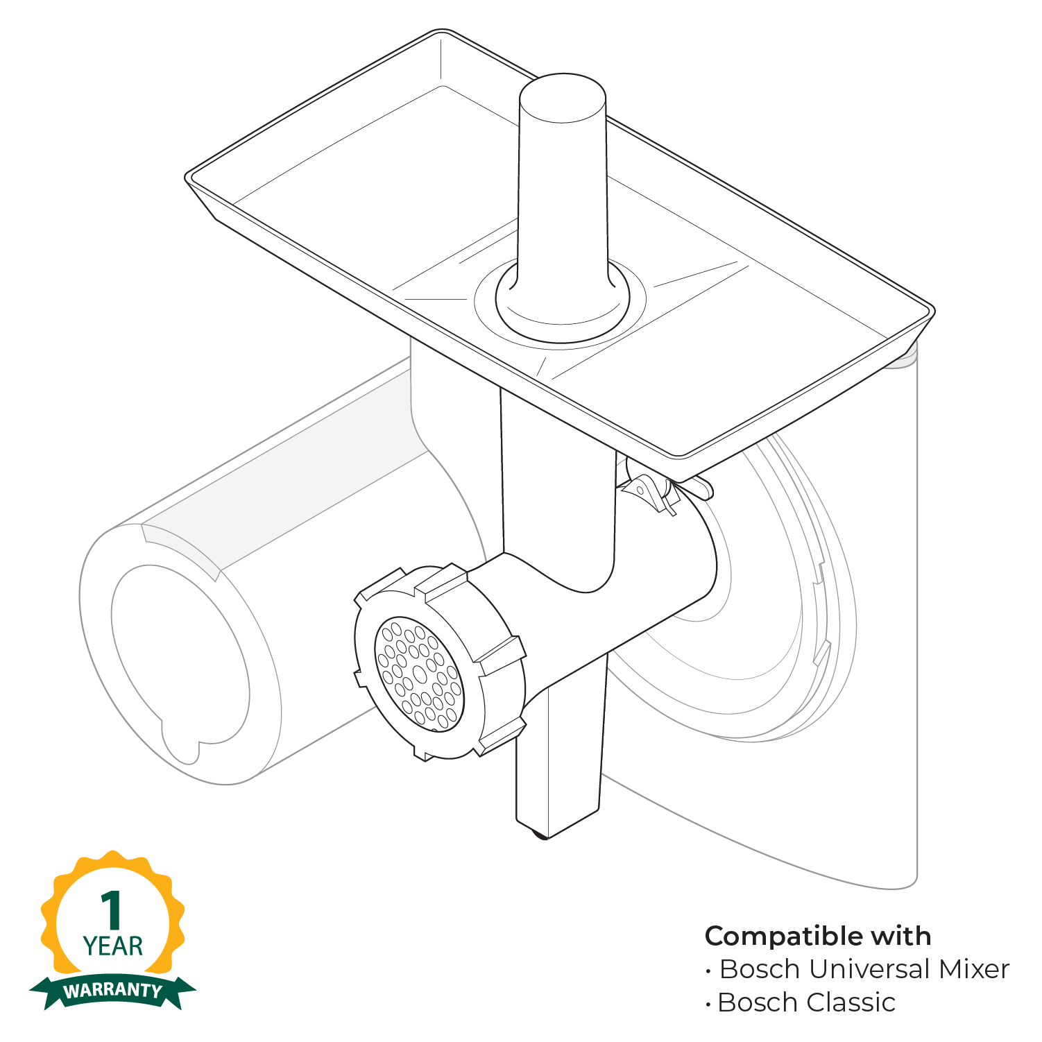 Accesorio para molinillo de carne y alimentos reacondicionado