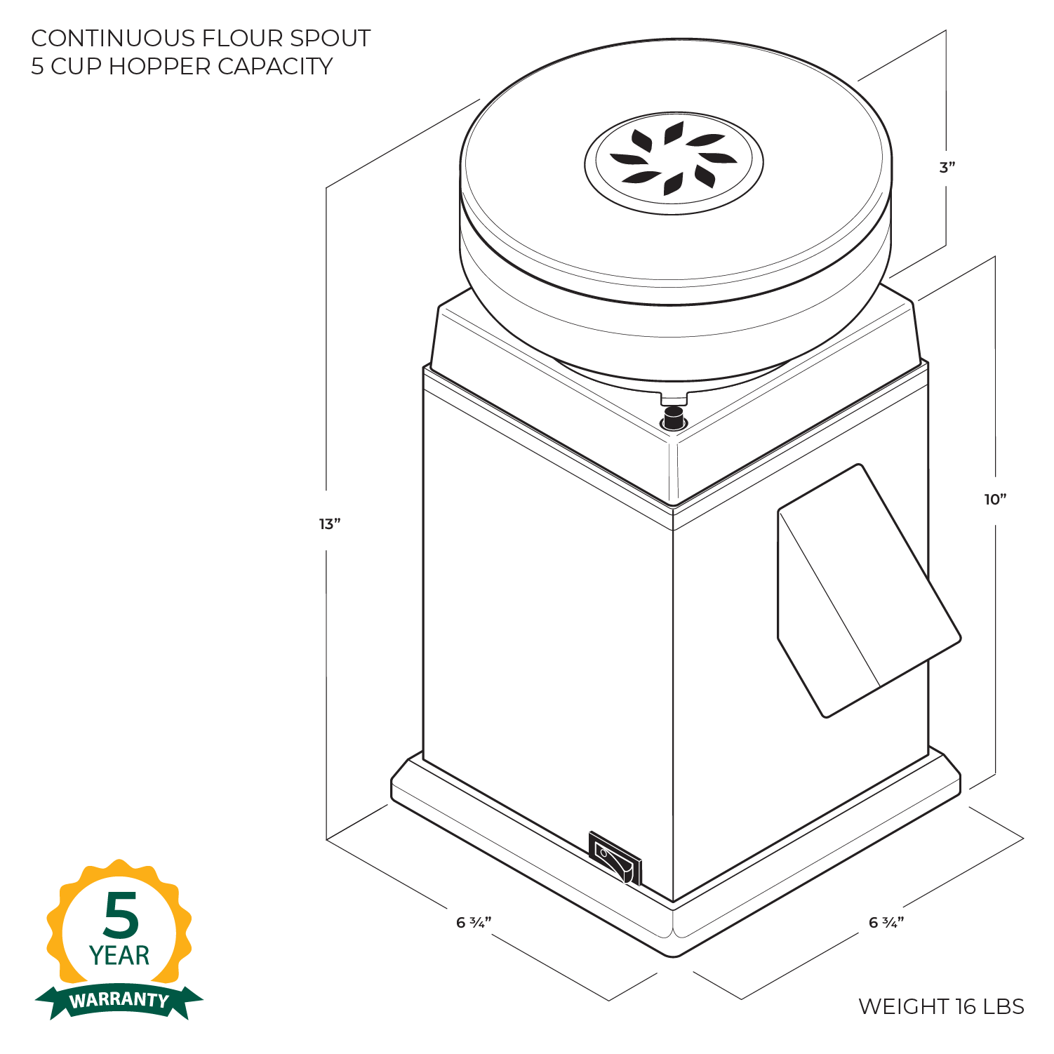 Harvest Grain Mill - Silver