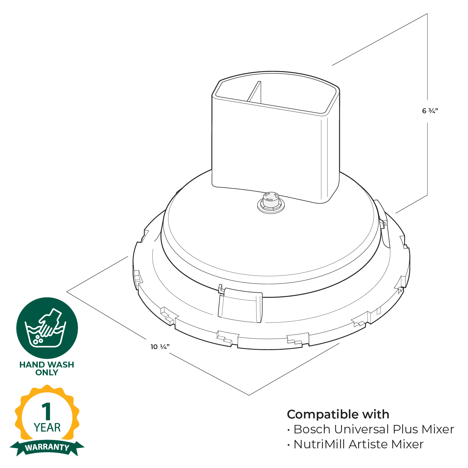 Large Slicer Shredder Attachment