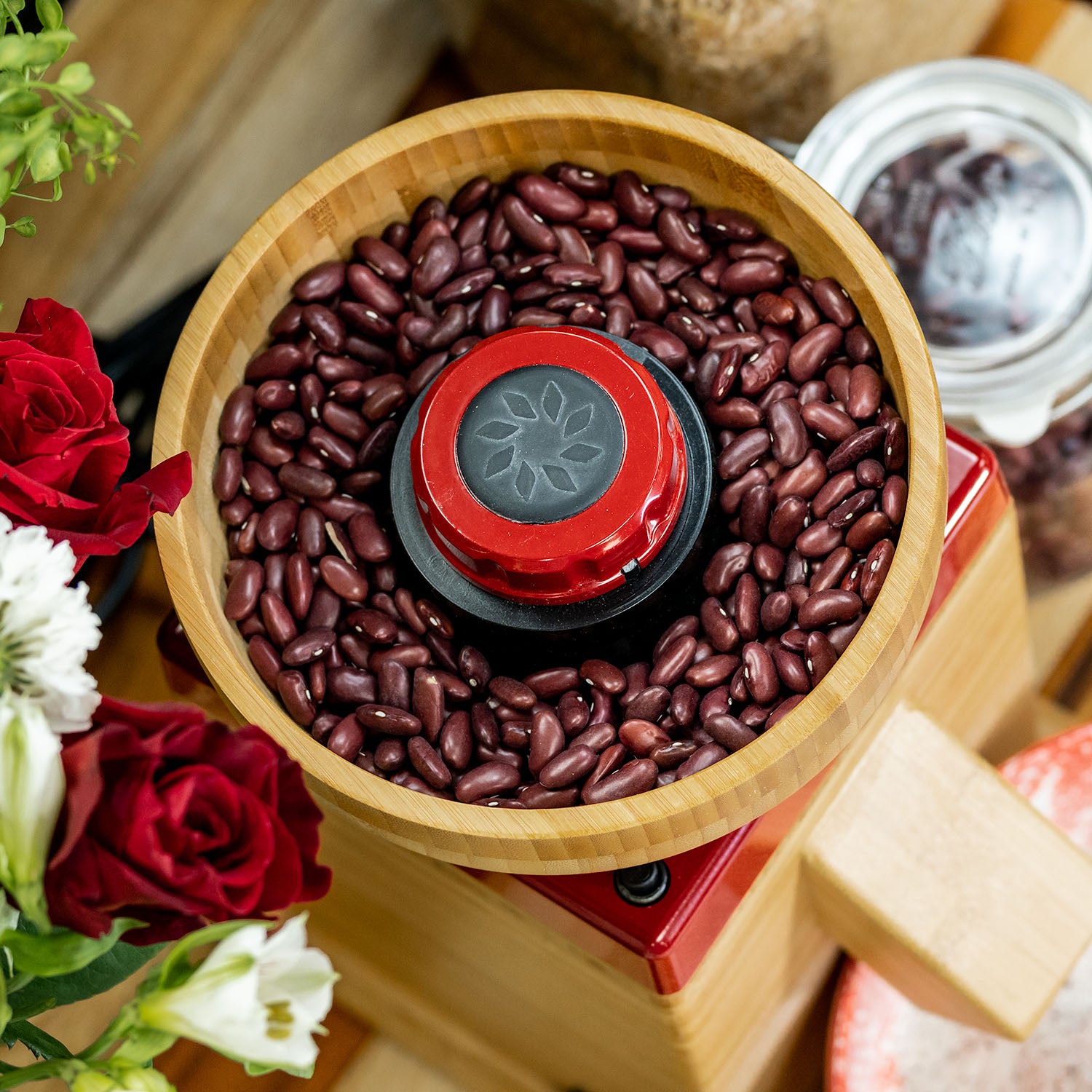 Molino de grano de cosecha reacondicionado - Rojo