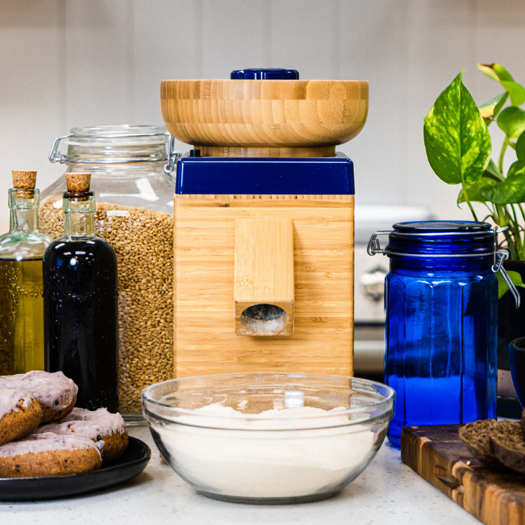 Molino de grano de cosecha reacondicionado - Azul real