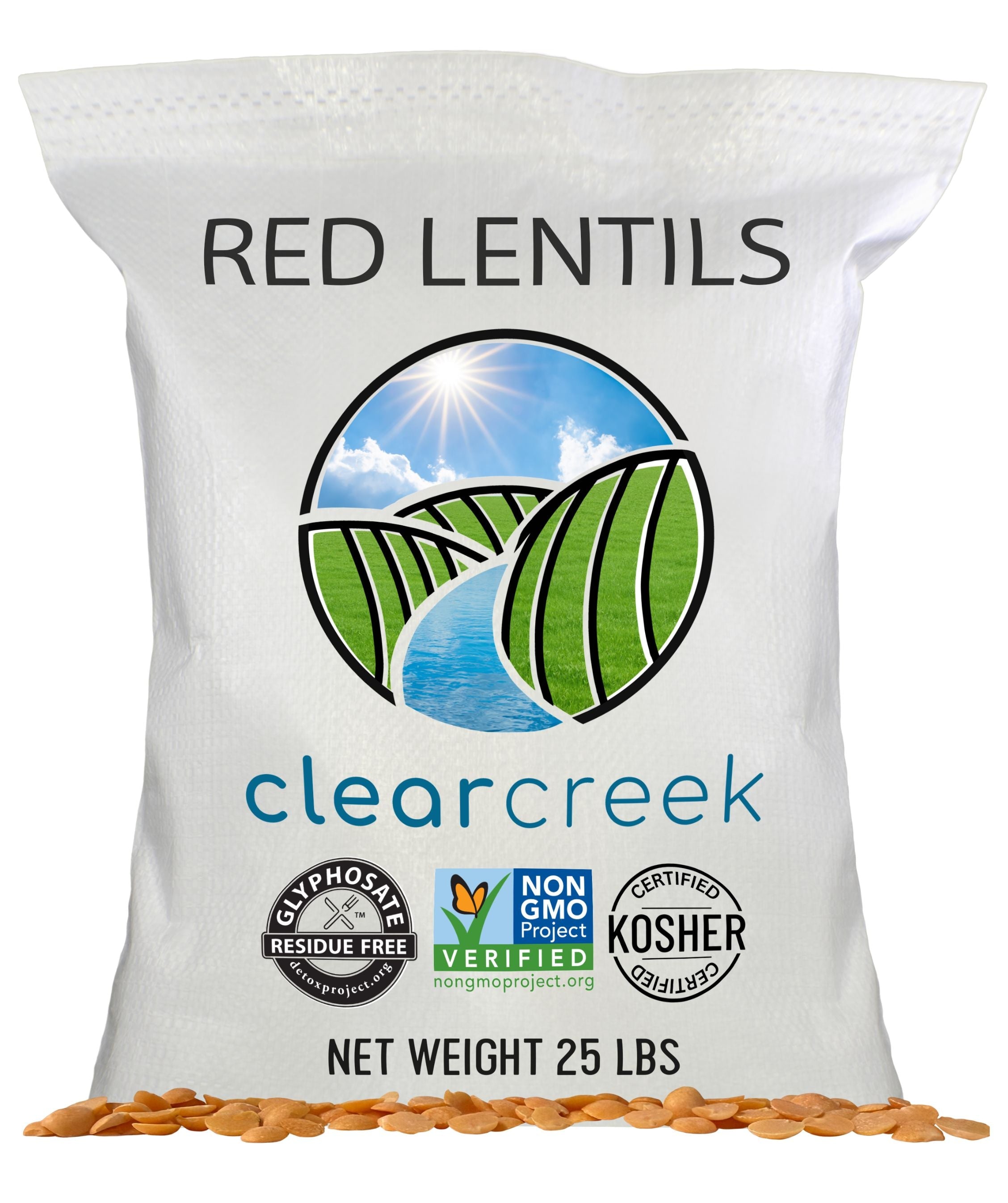 Red Lentils - 25 lb Bag | Clear Creek Bulk Lentils