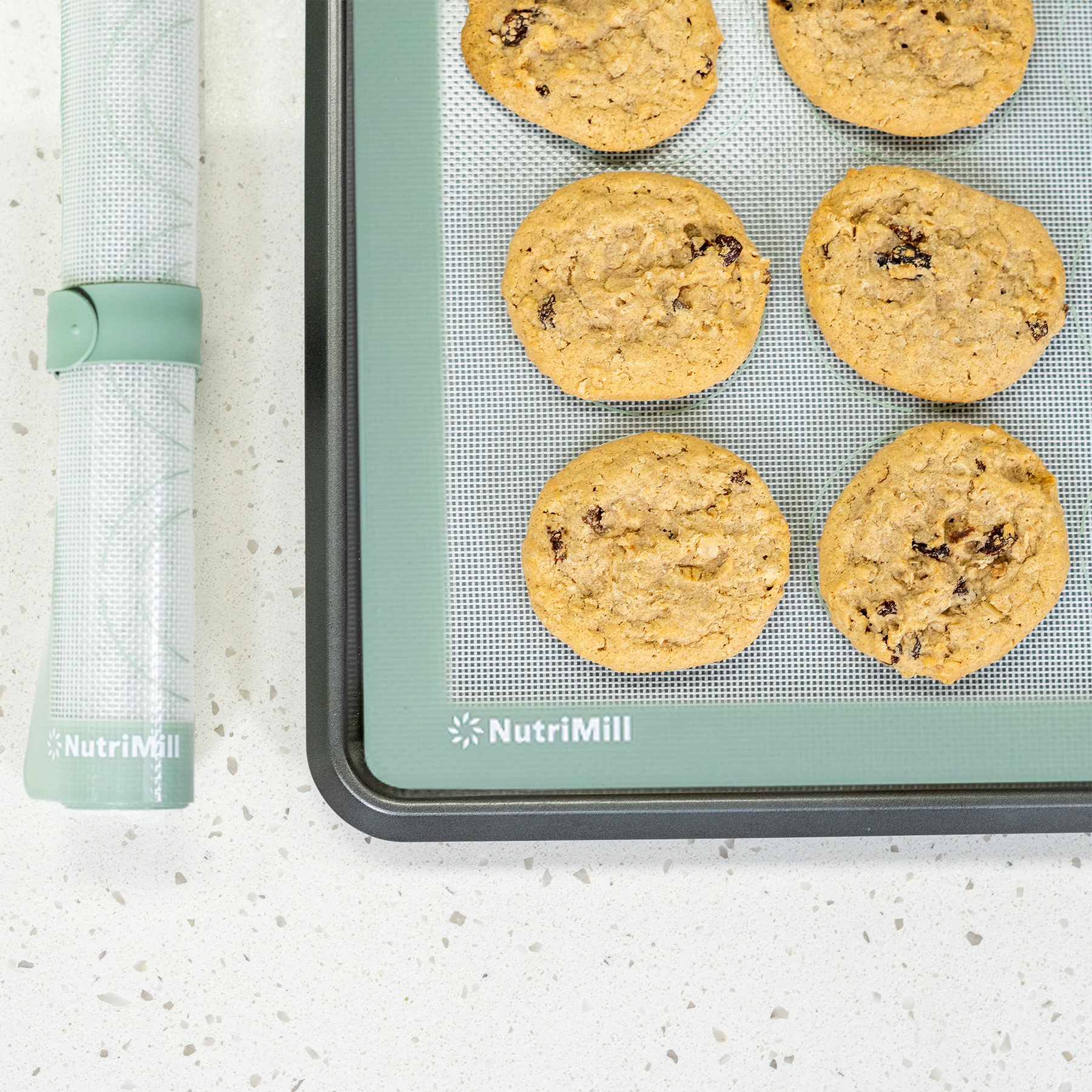 Forros de silicona antiadherentes para hojas de galletas - Paquete de 2