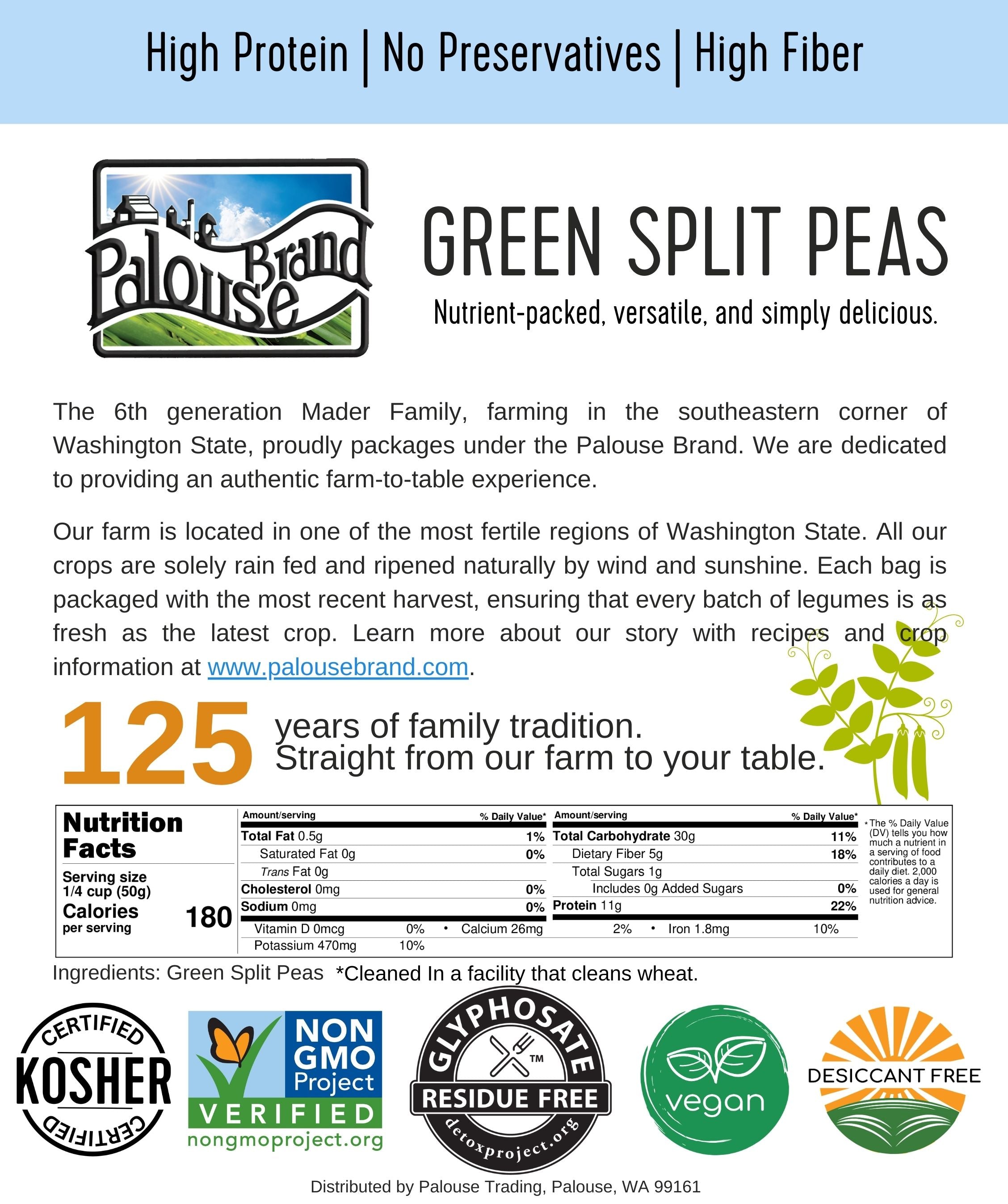 Green Split Peas - 25 lb Bucket