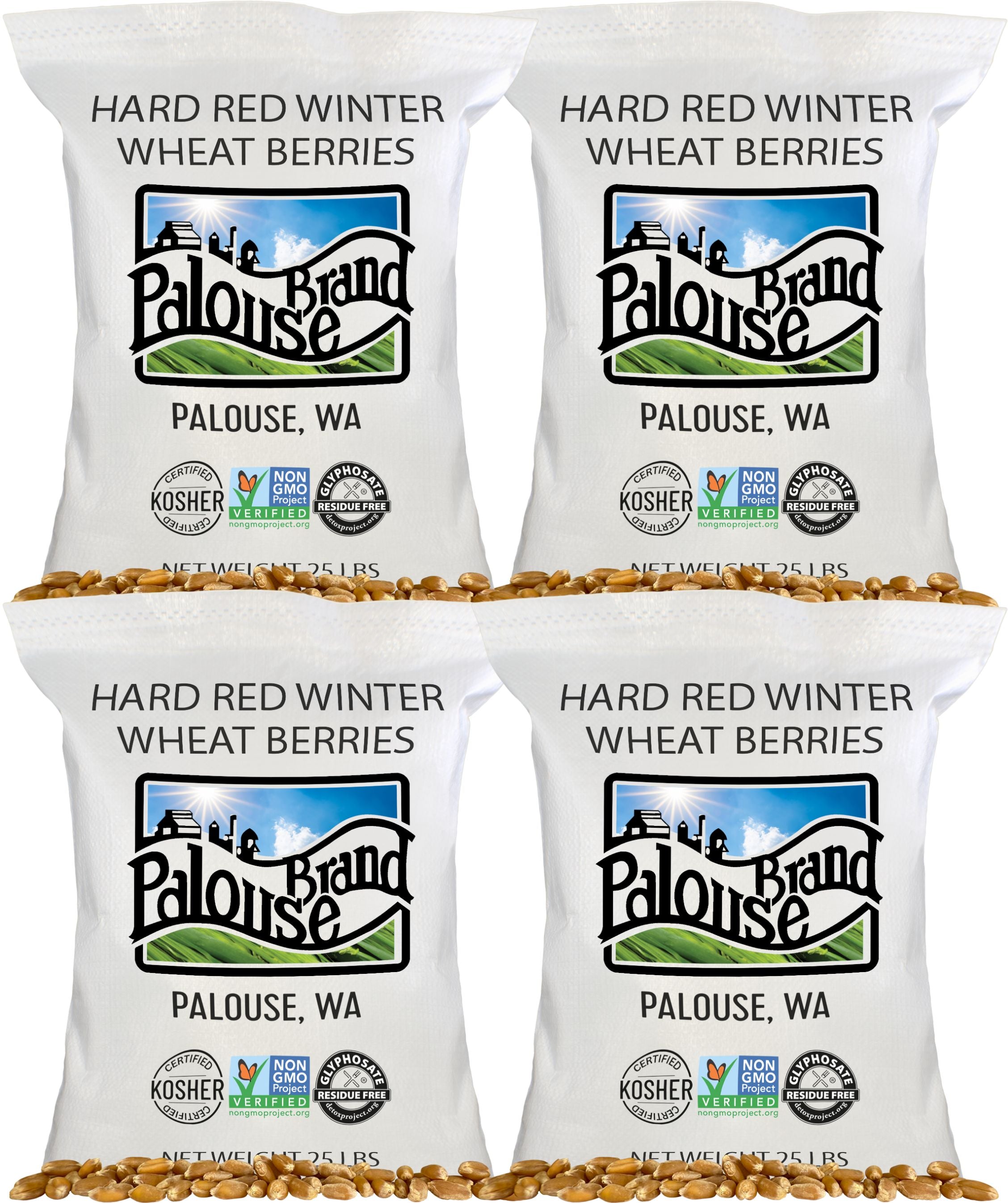 Hard Red Winter Wheat Bundle | 100 LB | Certified Glyphosate Residue Free