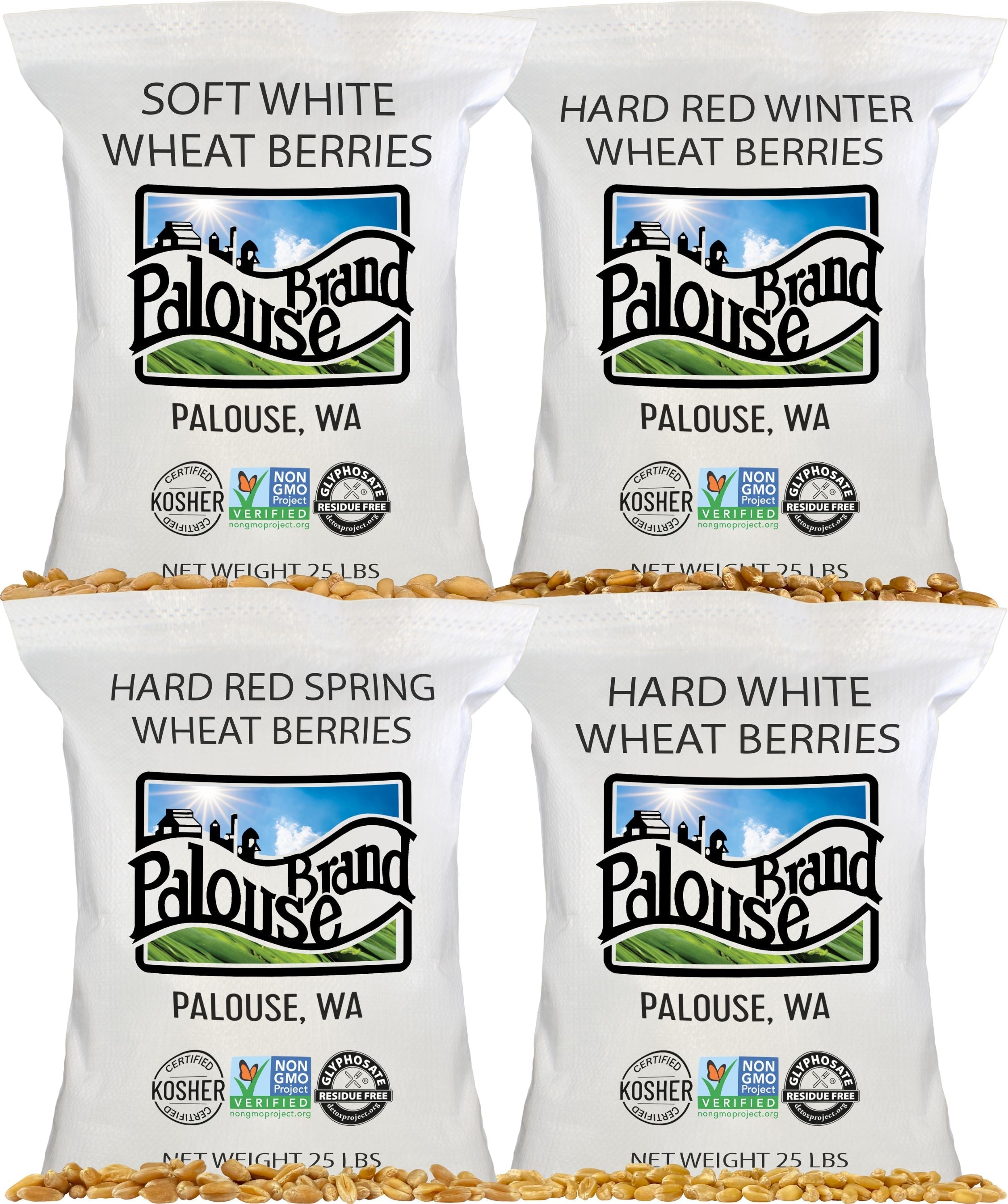 Bulk Bag Wheat Variety Bundle | 100 LB | Certified Glyphosate Residue Free