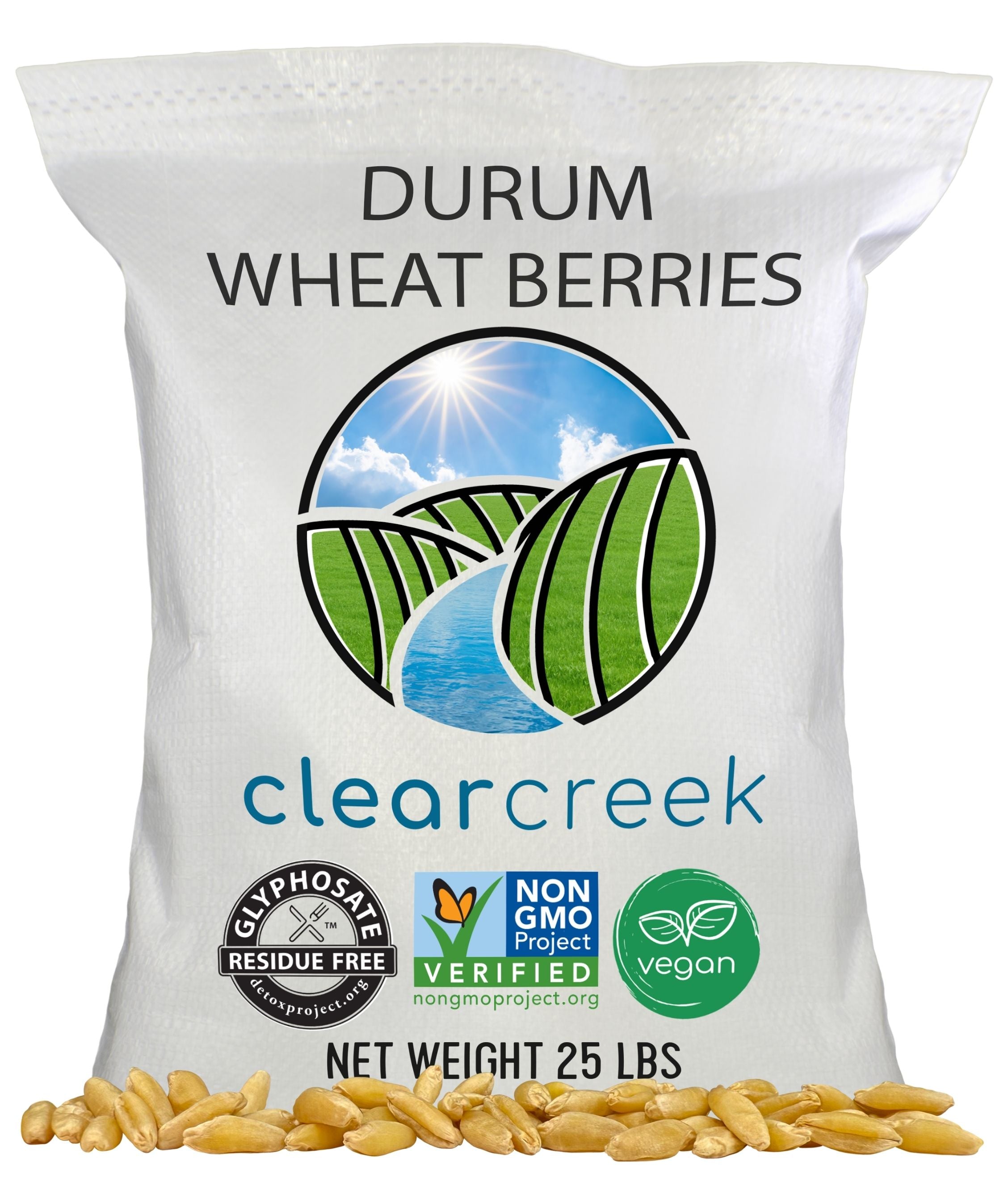 Durum Berries | Certified Glyphosate Residue Free | 25 LB