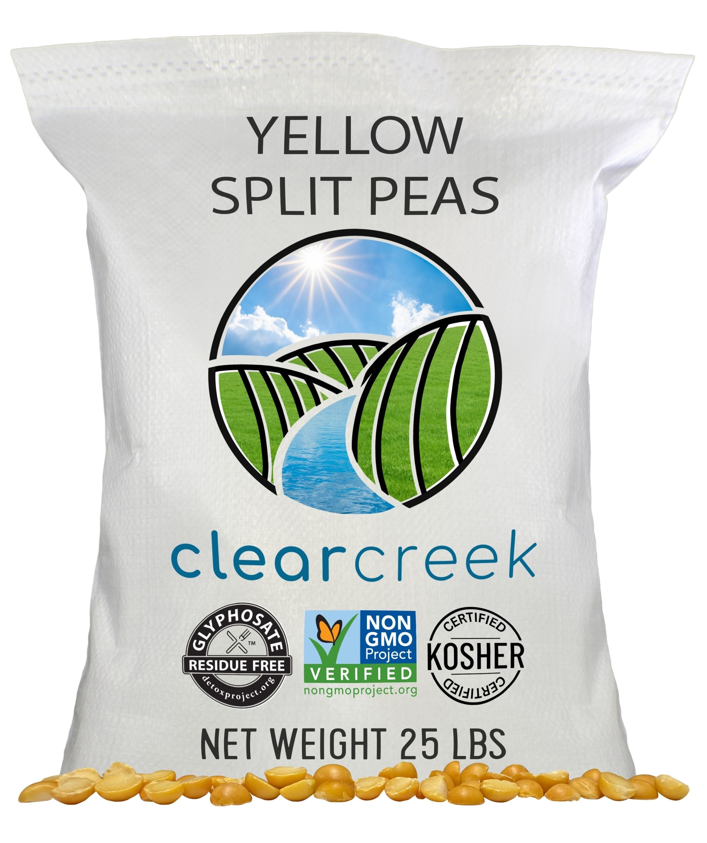 Yellow Split Peas | 25 LB | Certified Glyphosate Residue Free