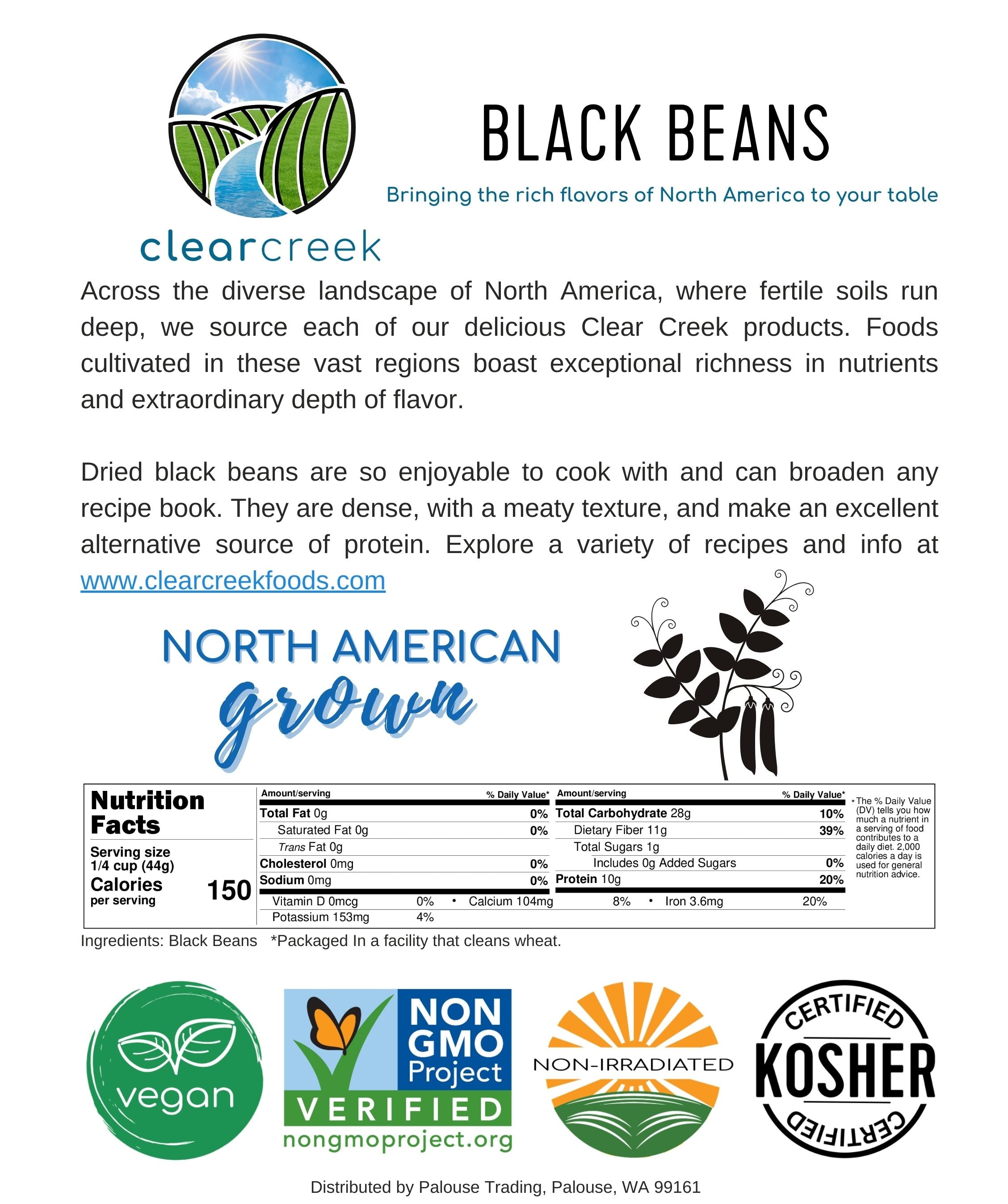 Haricots noirs | Seau de 25 lb