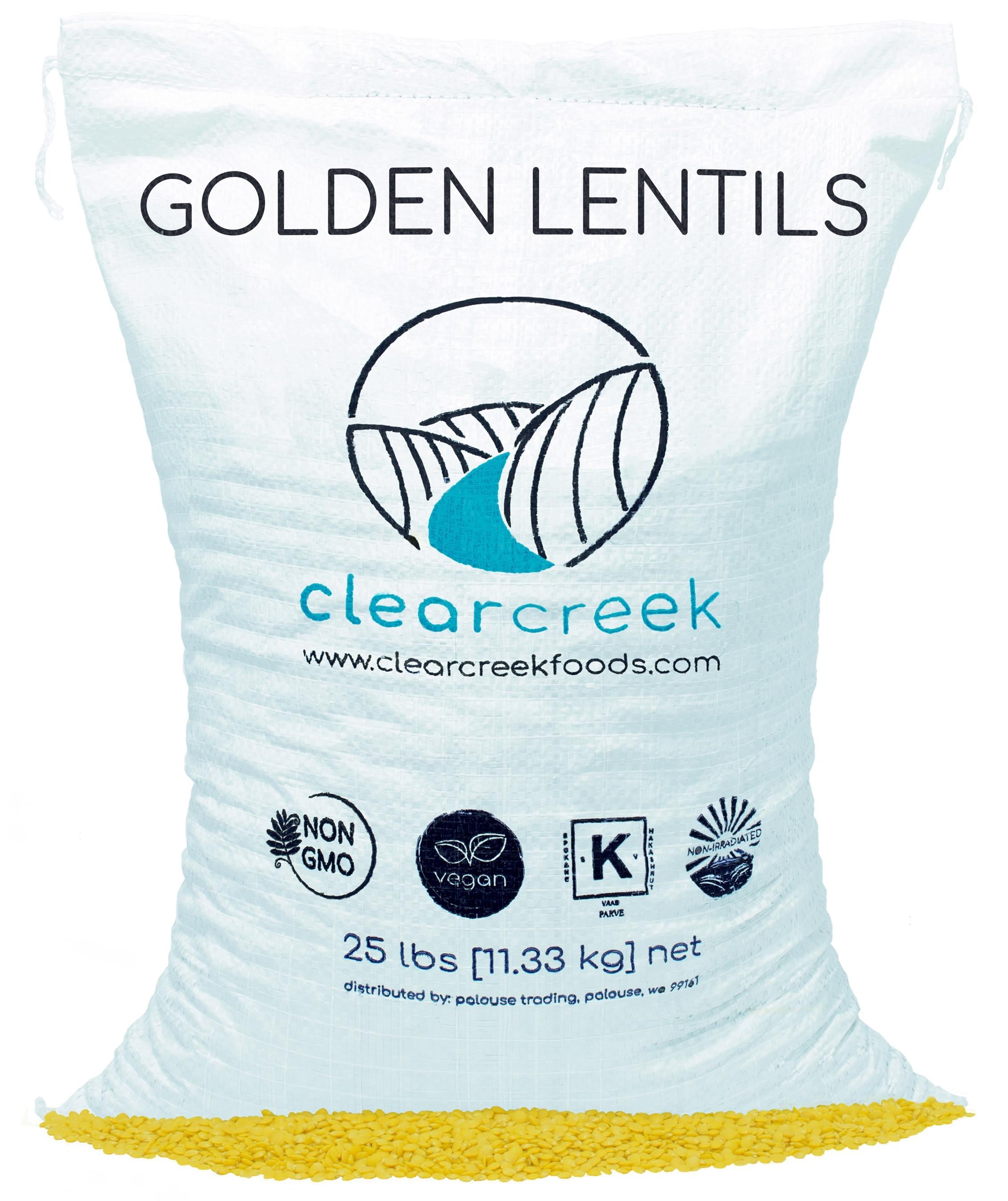 Golden Lentils | 25 LB | Certified Glyphosate Residue Free