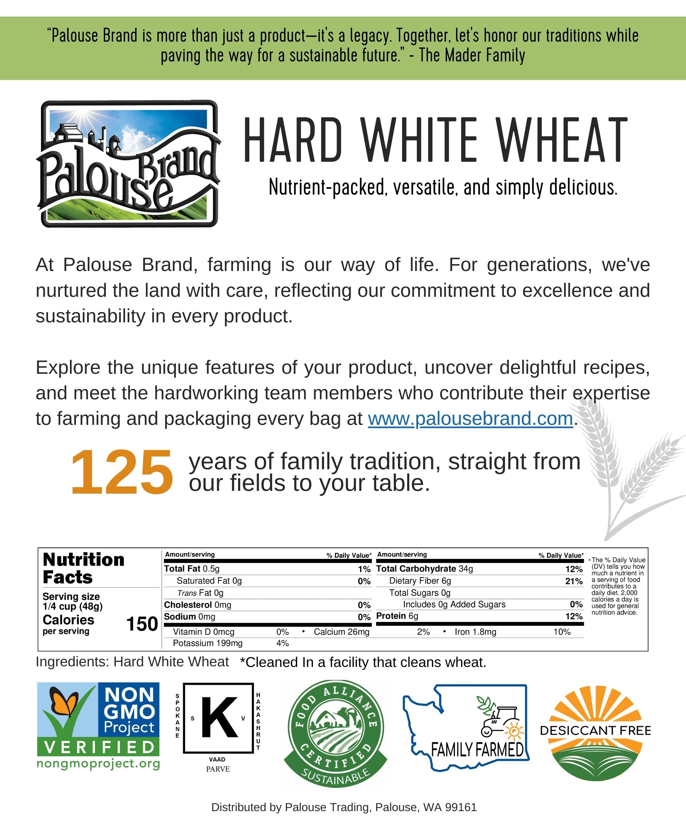 Hard White Wheat | 5 LB