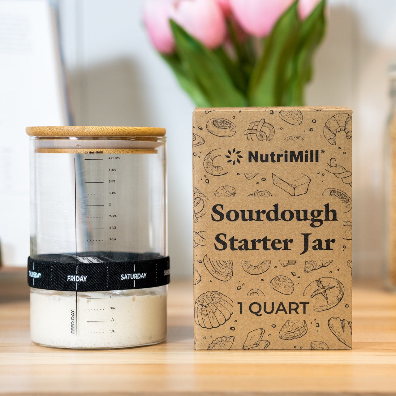 Sourdough Starter Jar - 1 Quart