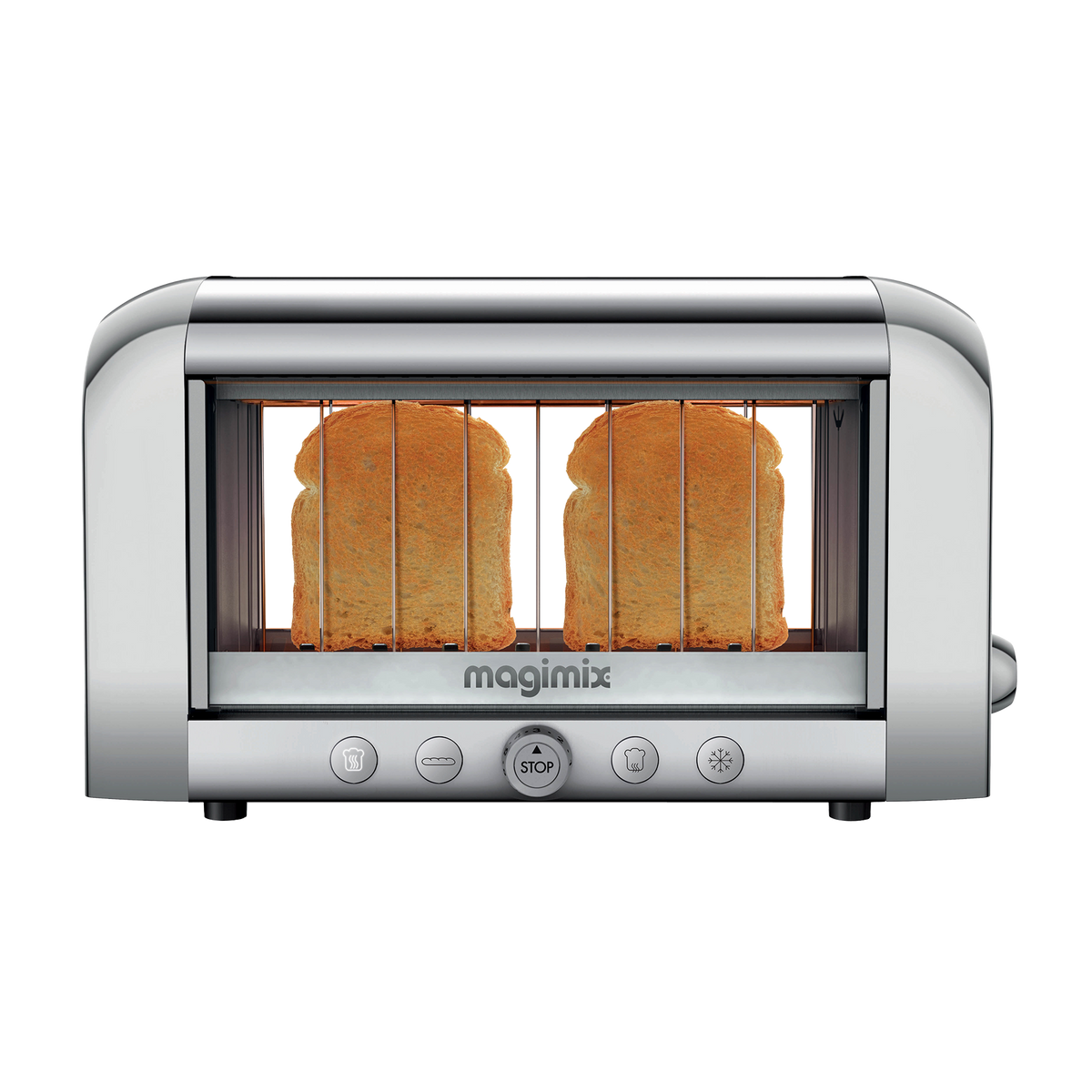 Magimix Vision Toaster - Chrome | See Bread Toast