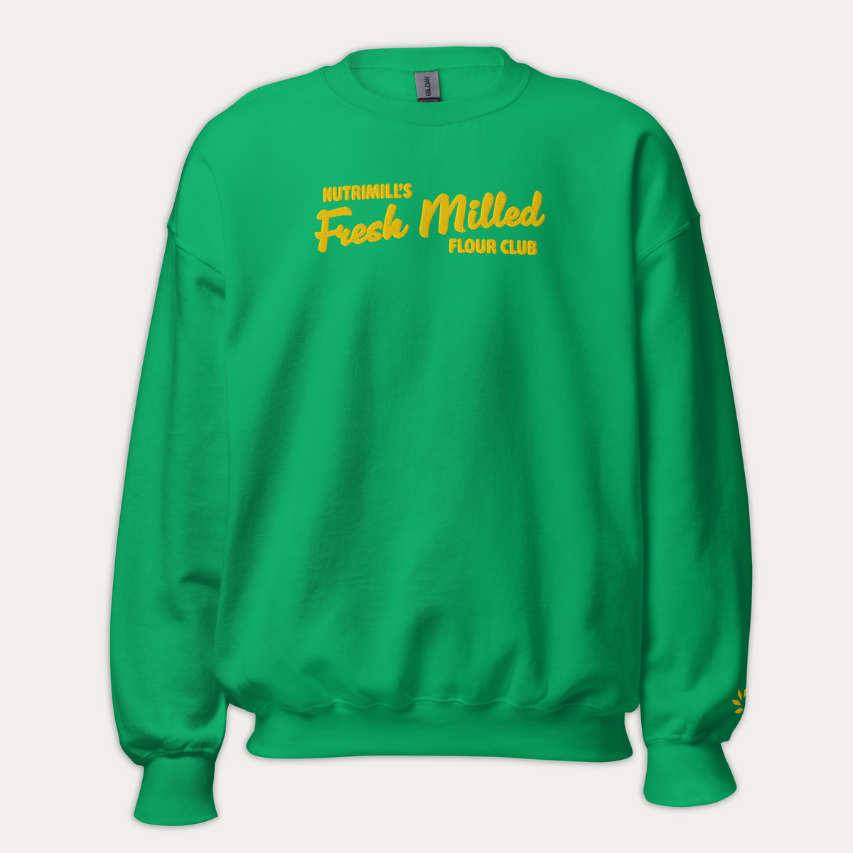 Green Fresh Milled Flour Club Embroidered Unisex Sweatshirt