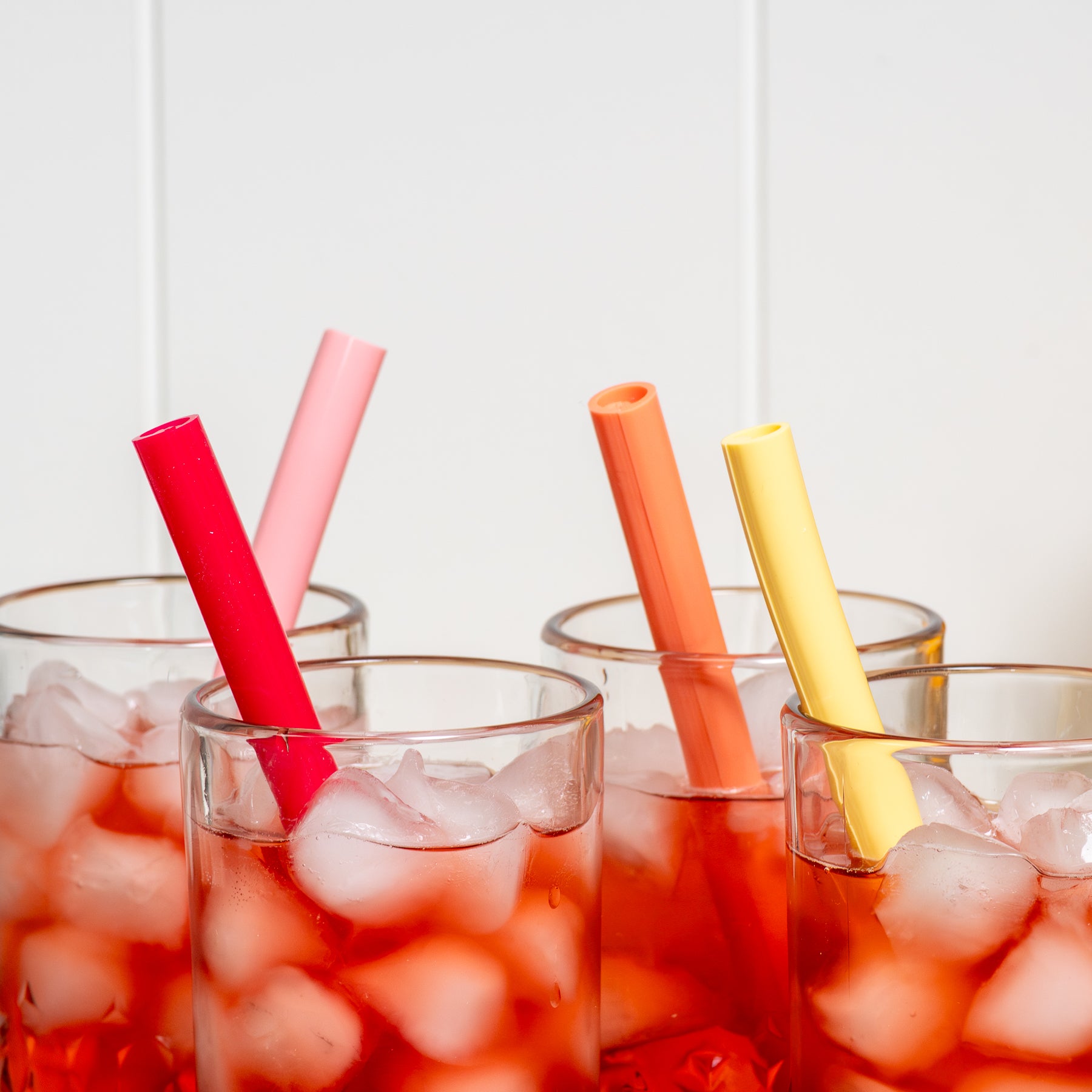 Silicone Zipper Lock Straws - 4 Pack