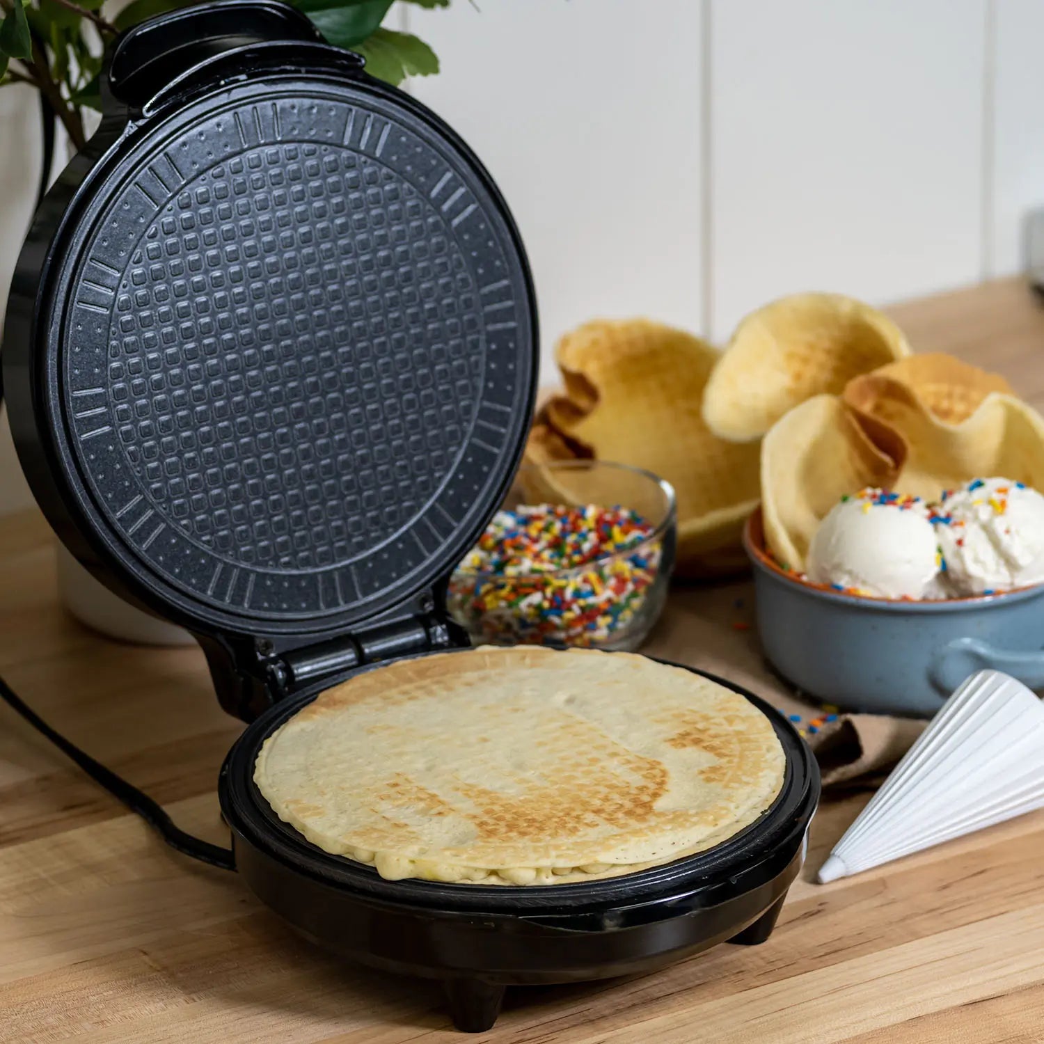 Cast iron waffle cone maker hotsell